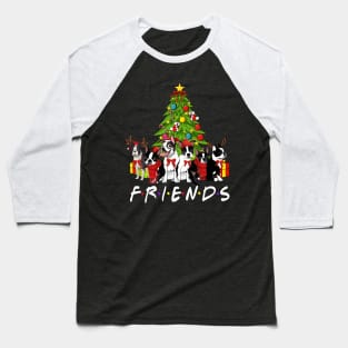 Christmas Tree Boston Terriers Baseball T-Shirt